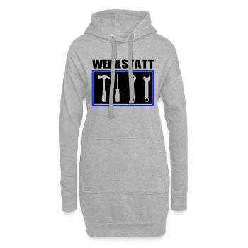 werkzeug werkstatt - Hoodie-Kleid - Grau meliert - Vorne