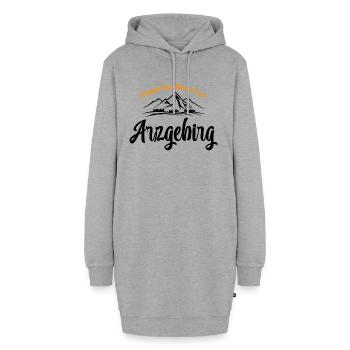 Erzgebirge Heimat - Hoodie-Kleid - Grau meliert - Vorne