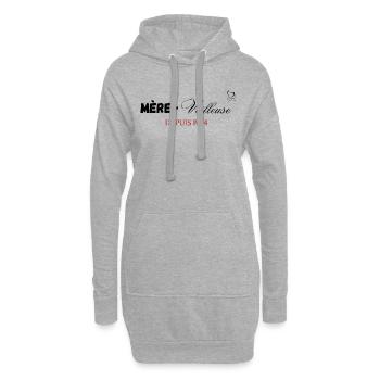 Mère veilleuse depuis 1984 - Sweat-shirt à capuche long Femme - gris chiné - Devant
