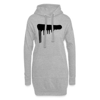 Gouttes et peinture en aérosol | Art urbain | Graffiti - Sweat-shirt à capuche long Femme - gris chiné - Devant