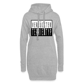 geschenkidee geburtstag bachhund terrier - Hoodie-Kleid - Grau meliert - Vorne