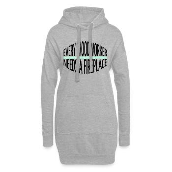 Abatteur d’arbres Amériques - Sweat-shirt à capuche long Femme - gris chiné - Devant