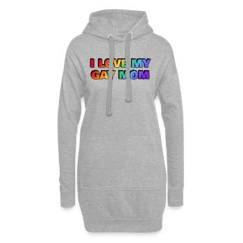 Ich liebe meine schwule Mutter - Hoodie-Kleid - Grau meliert - Vorne