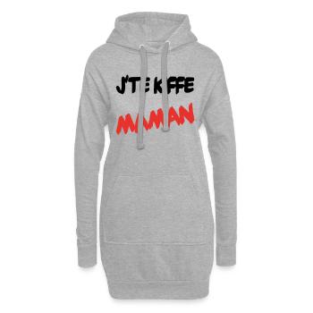 Ich hab dich lieb, Mama - Hoodie-Kleid - Grau meliert - Vorne