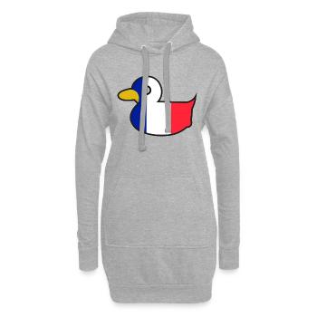 France Duck For French People who Love France - Hoodie Dress - heather grey - Front