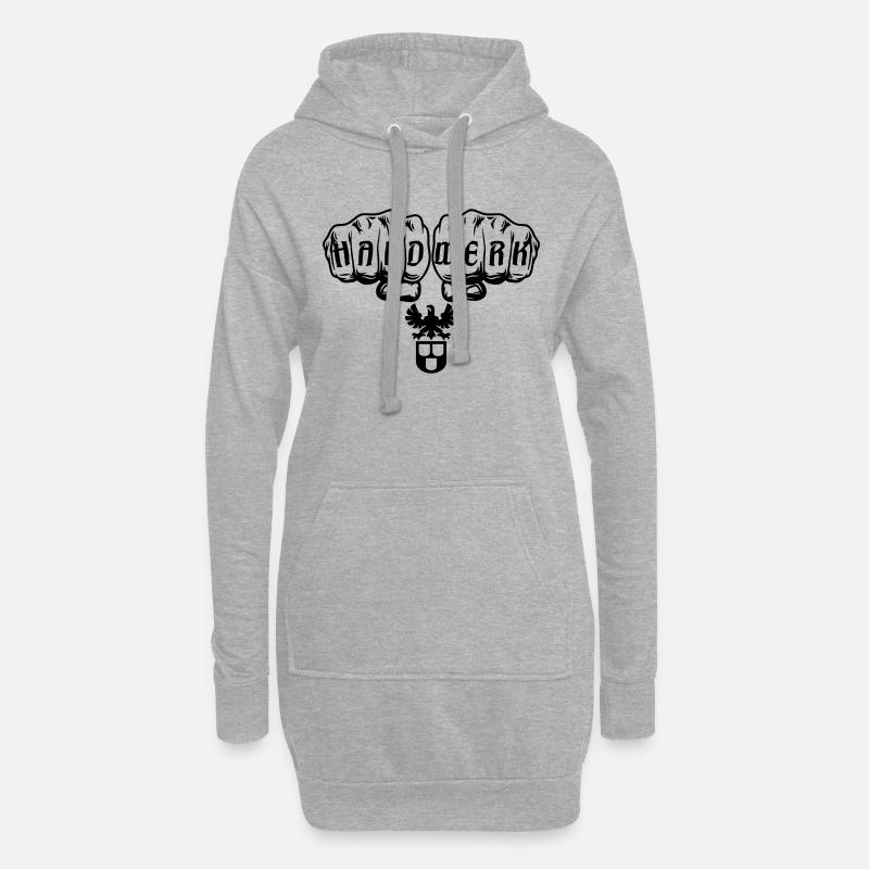Maler Zunft Faust - Hoodie-Kleid - Grau meliert