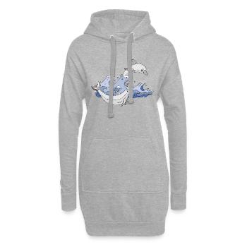 Delphine - Hoodie-Kleid - Grau meliert - Vorne