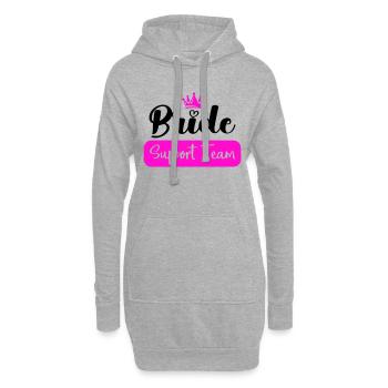 bride support team - Hoodie-Kleid - Grau meliert - Vorne