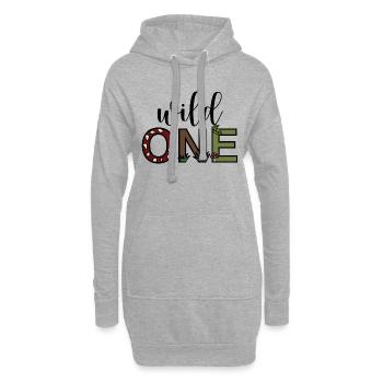 Birthday - Hoodie Dress - heather grey - Front
