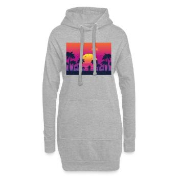sunset surf - Hoodie-Kleid - Grau meliert - Vorne