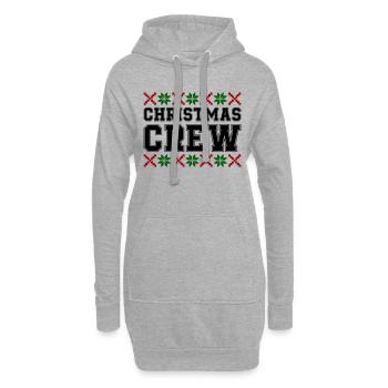 christmas crew weihnachten - Hoodie-Kleid - Grau meliert - Vorne