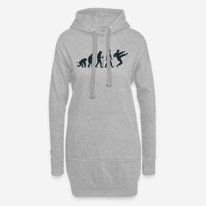 Karate Evolution - Hoodie Dress - heather grey