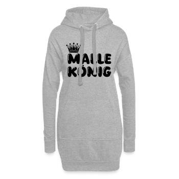 Malle König - Sweat-shirt à capuche long Femme - gris chiné - Devant