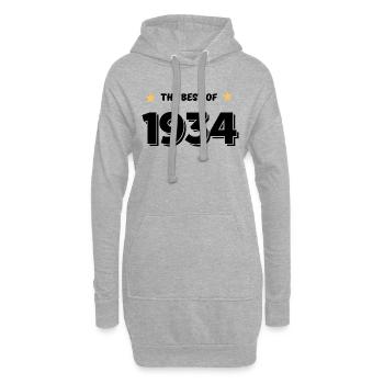 Best of 1934 - Sweat-shirt à capuche long Femme - gris chiné - Devant