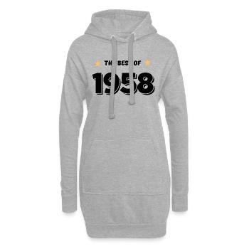 Das Beste von 1958 - Hoodie-Kleid - Grau meliert - Vorne