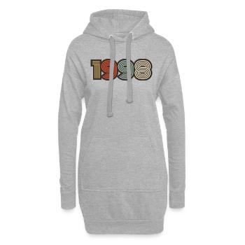 1998 rétro vintage - Sweat-shirt à capuche long Femme - gris chiné - Devant