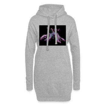 Pieuvre pieuvre - Sweat-shirt à capuche long Femme - gris chiné - Devant