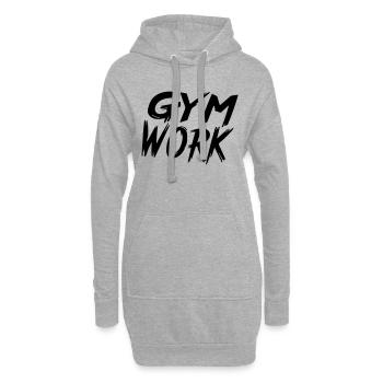 travail en salle de sport - Sweat-shirt à capuche long Femme - gris chiné - Devant