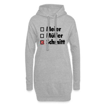 Ankreuzshirt - Hoodie-Kleid - Grau meliert - Vorne