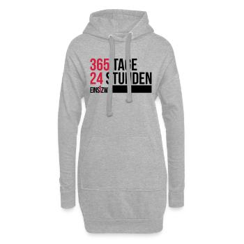 365 - 24 - Hoodie-Kleid - Grau meliert - Vorne