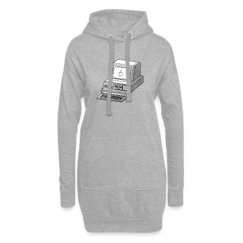 cyberpunk hackfleisch - Hoodie-Kleid - Grau meliert - Vorne