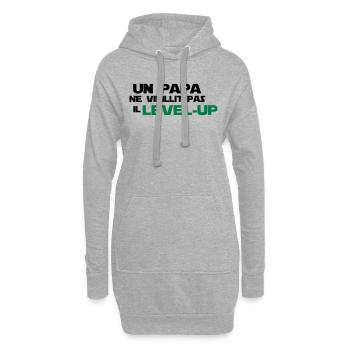 un papa ne vieillit pas,citations,geek,gaming - Sweat-shirt à capuche long Femme - gris chiné - Devant