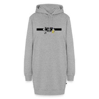 Wir vernichten jeden Kolben - Hoodie-Kleid - Grau meliert - Vorne