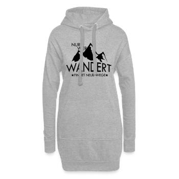 nur wer wandert findet neue wege3 - Hoodie-Kleid - Grau meliert - Vorne