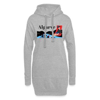 Alarve - Sweat-shirt à capuche long Femme - gris chiné - Devant
