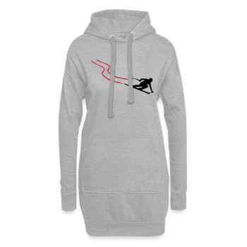 ski - Hoodie-Kleid - Grau meliert - Vorne