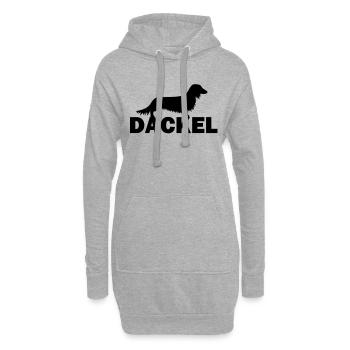 Dackel - Hoodie-Kleid - Grau meliert - Vorne