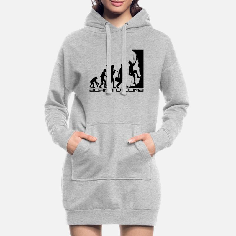 né pour gravir l'évolution évolution née raide Sweat-shirt à capuche long Femme