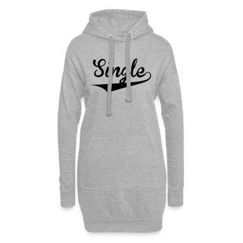 singel - Hoodie Dress - heather grey - Front