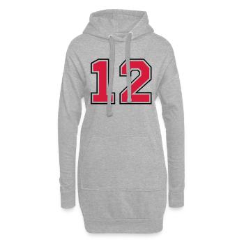 12__f2 - Hoodie Dress - heather grey - Front
