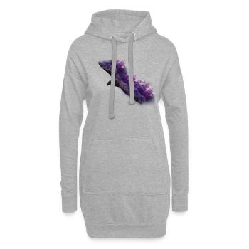 Eagle avec de la fumée - Sweat-shirt à capuche long Femme - gris chiné - Devant