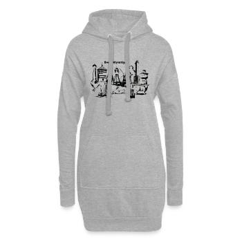 Moin East Frisia - Sweat-shirt à capuche long Femme - gris chiné - Devant