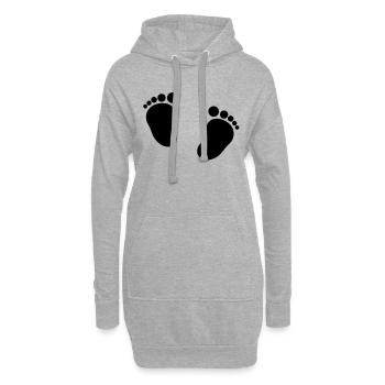 baby_fuesse_1__f1 - Hoodie-Kleid - Grau meliert - Vorne