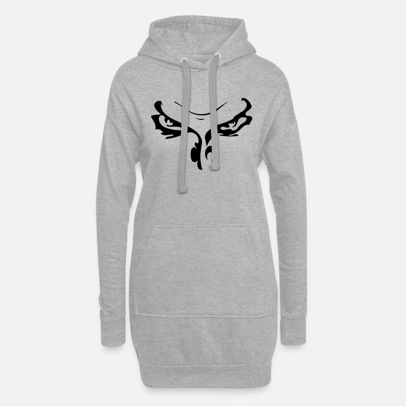 Böser Blick - Hoodie-Kleid - Grau meliert