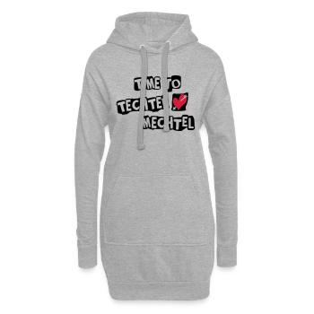Le temps de jeter - Sweat-shirt à capuche long Femme - gris chiné - Devant