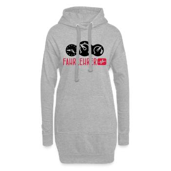 Instructeur de conduite - Sweat-shirt à capuche long Femme - gris chiné - Devant