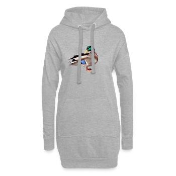 ente - Hoodie-Kleid - Grau meliert - Vorne