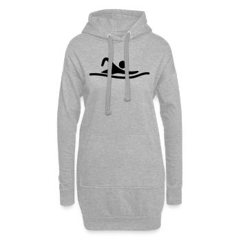 swimming_f1_ - Hoodie-Kleid - Grau meliert - Vorne