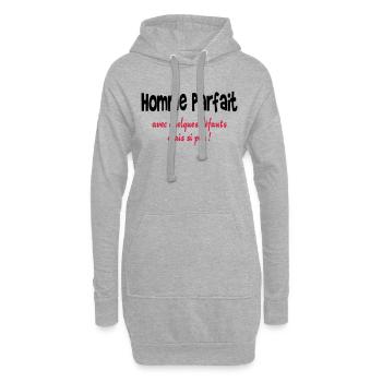 Homme parfait - Hoodie-Kleid - Grau meliert - Vorne