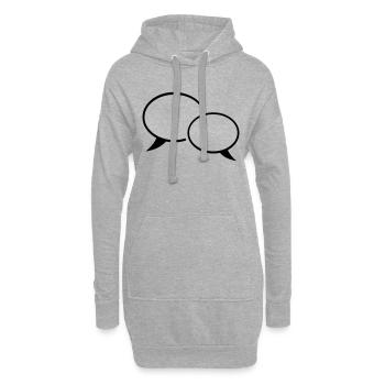 sprechblase_f1 - Hoodie Dress - heather grey - Front