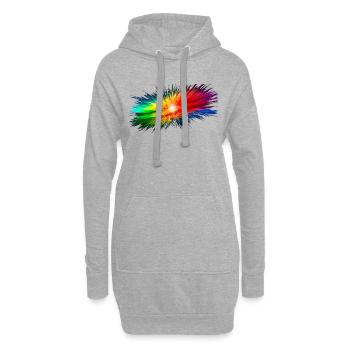 Couleur galaxie - Sweat-shirt à capuche long Femme - gris chiné - Devant