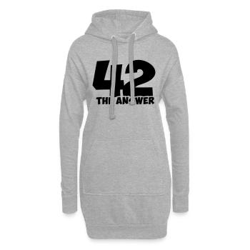the answer 42 - Hoodie-Kleid - Grau meliert - Vorne