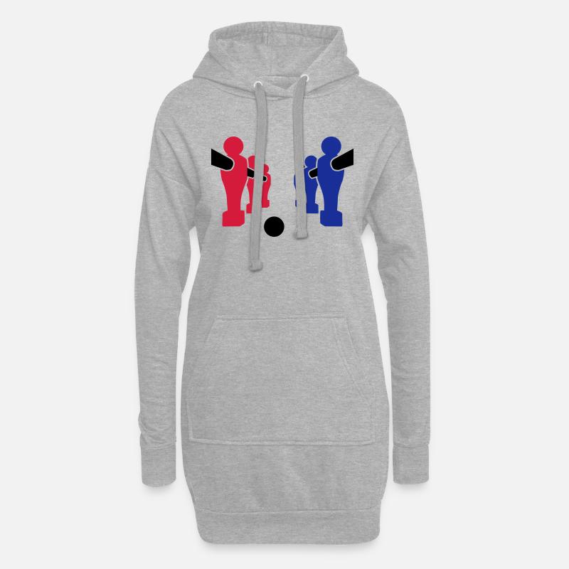 Tischkicker - Hoodie-Kleid - Grau meliert