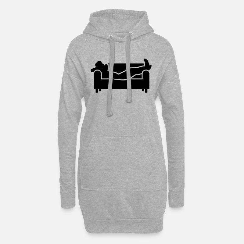 Couch - Hoodie-Kleid - Grau meliert