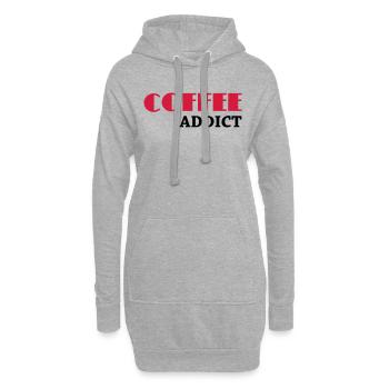 Coffee Addict - Hoodie-Kleid - Grau meliert - Vorne