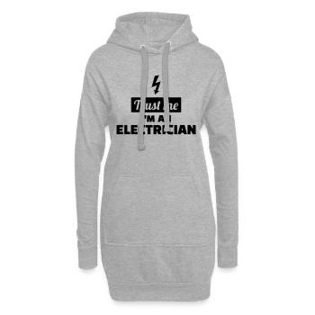 Électricien - Sweat-shirt à capuche long Femme - gris chiné - Devant